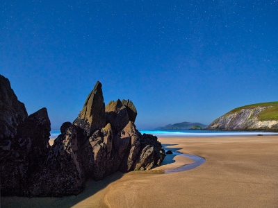 Coumeenole beach Dingle Peninsula nightscape photo