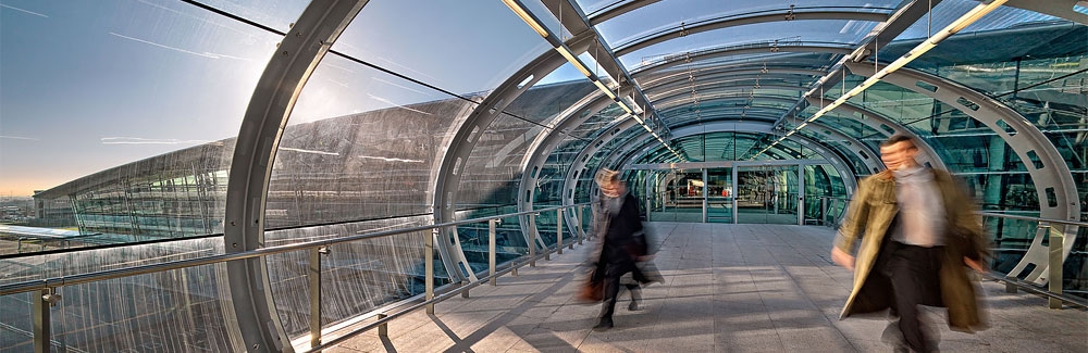 Terminal 2 dublin airport bridge professional commercial photography