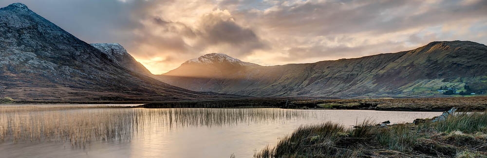 sunset photo Lough Inagh connemara county galway