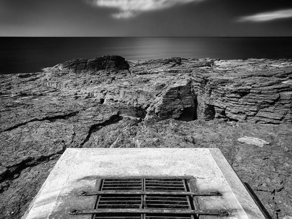 A concrete and steel structure at Hook Lighthouse on the Wexford Coast, Ireland