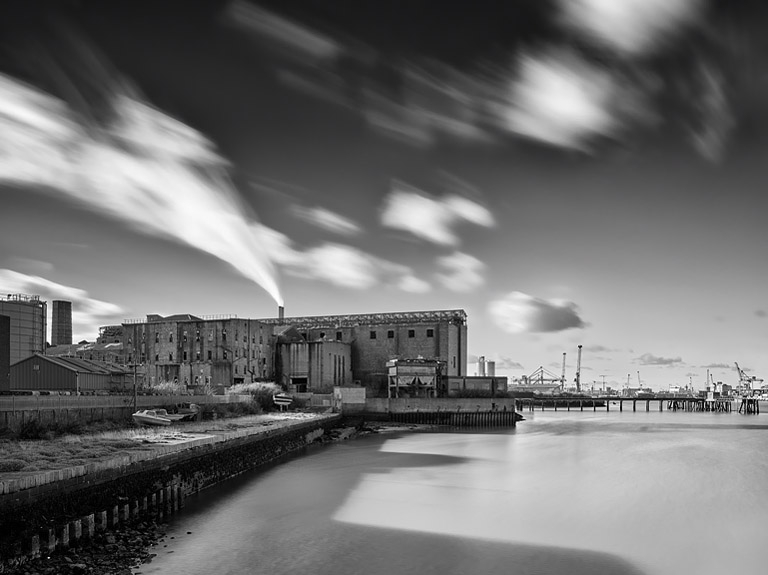 Black and White image of Pigeon House Power Station