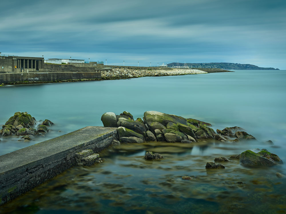 Dun Laoghaire East Pier Howth Head in the background