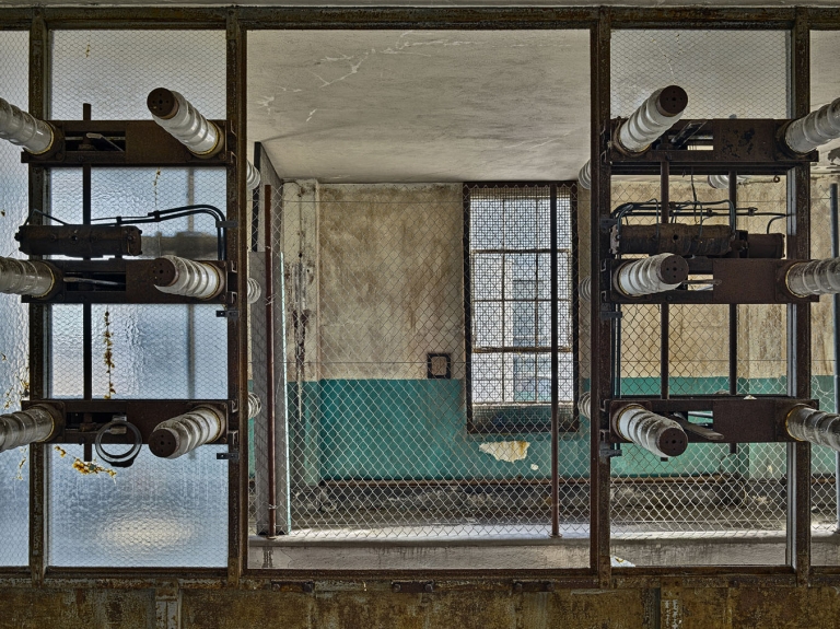 The transformers at the Switchgear house at the old Pigeon House Power Station in Dublin, Ireland