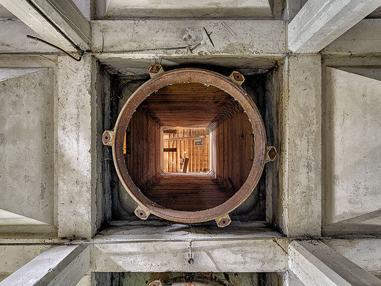 Fine art photograph of Bolands Mill in Dublin, showing the historic industrial buildings beside the docklands.