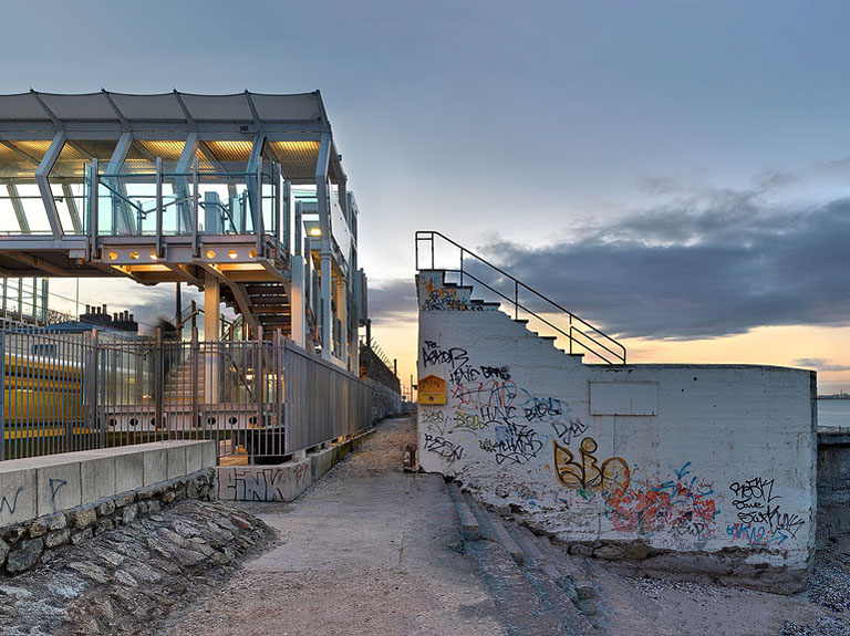 Stone arches of Aghade Bridge spanning the River Slaney in County Carlow with water flowing beneath