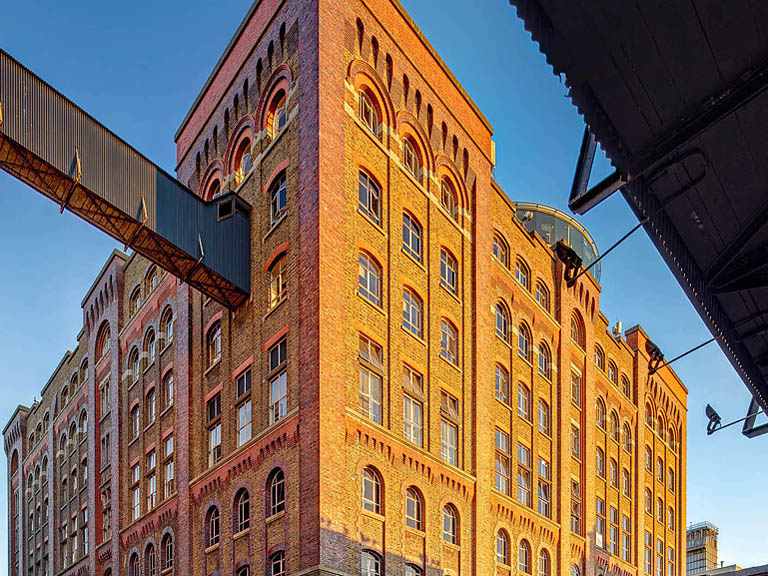 Fine art architectural photograph of the Guinness Storehouse façade on Market Street in Dublin