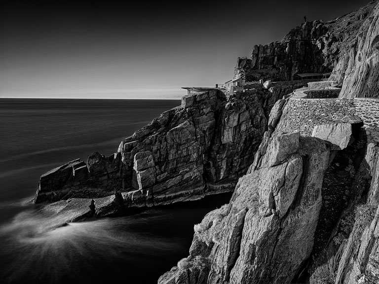 Seascape photograph of Skellig island off the Kerry coast surrounded by calm Atlantic waters