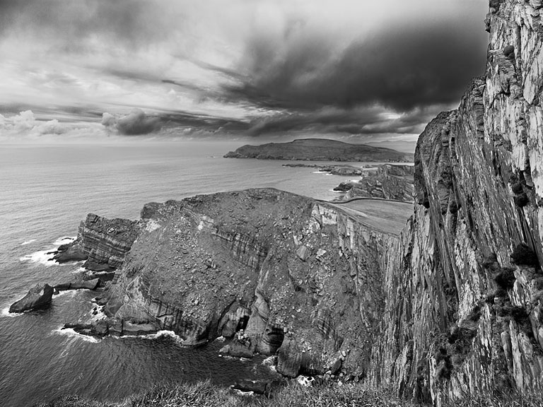 Fine art photograph of the Drumgour Cliffs on the County Kerry coastline with Atlantic waves below